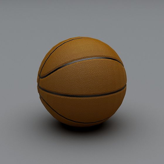 Realistic Low Poly Basketball 3D model