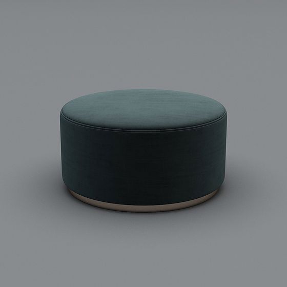 Chic Round Stool 3D Model for Modern Interiors