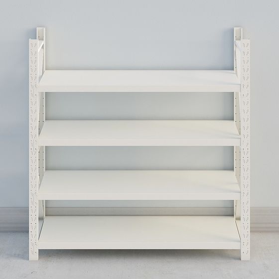 Industrial Metal Bookshelf 3D model