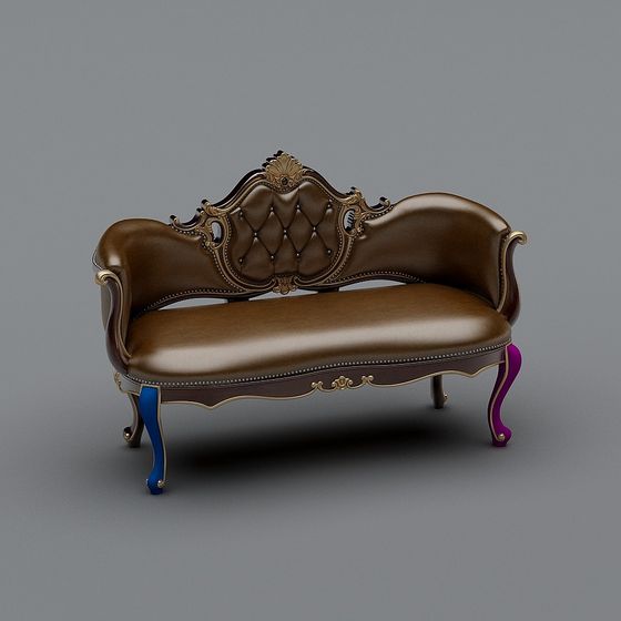 Elegant Retro-Modern Sofa 3D model
