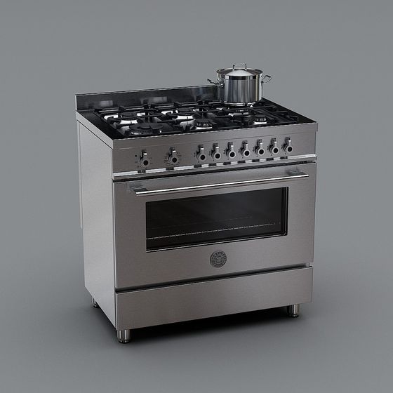 Stylish Gas Stove 3D Model for Modern Kitchens