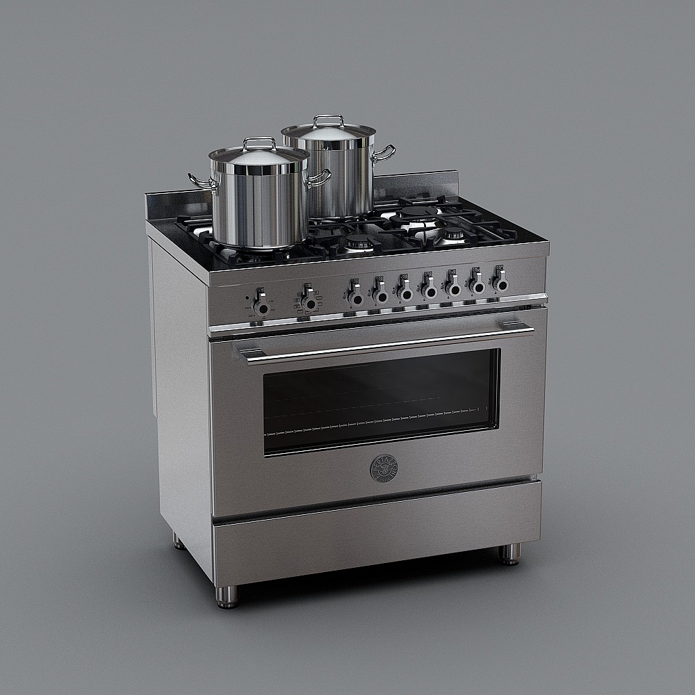 Stylish Modern 3D Stove Model for Kitchens
