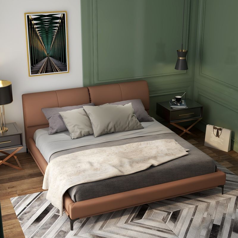 Modern Transitional Bedroom with Grey & Green