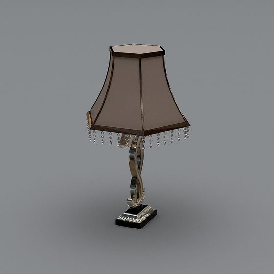 Elegant Polygonal Table Lamp 3D model