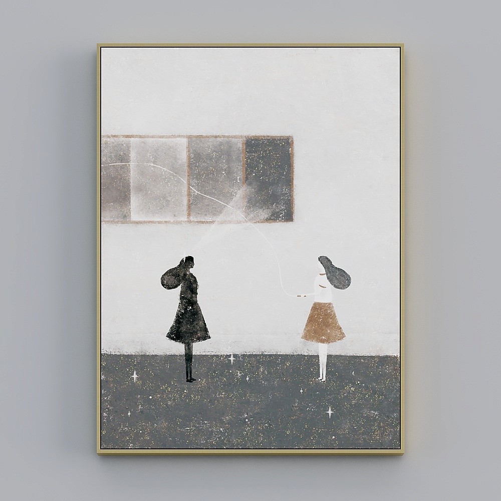 Courtesy full house with painting - modern living room decorative painting - single - stranded time B