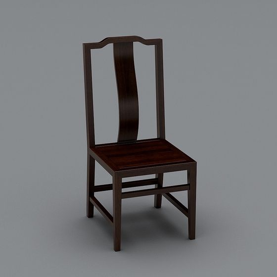 Vintage Wooden Chair 3D Model for Modern Art Spaces