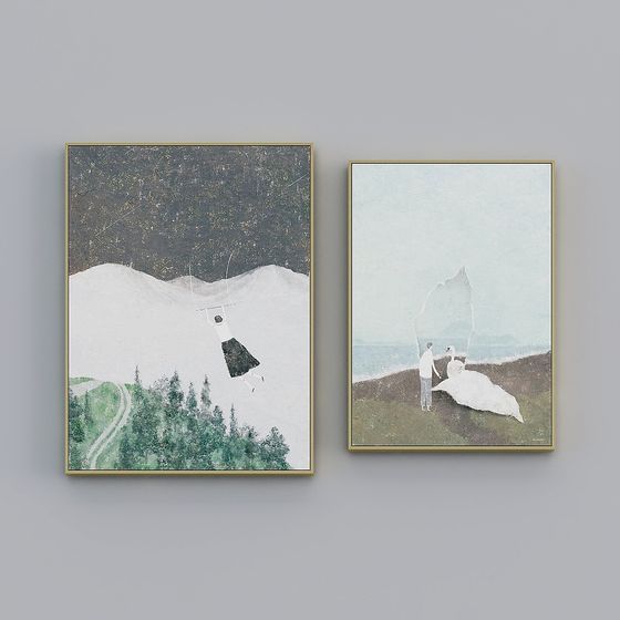 Snowy Dream Low-Poly 3D Model