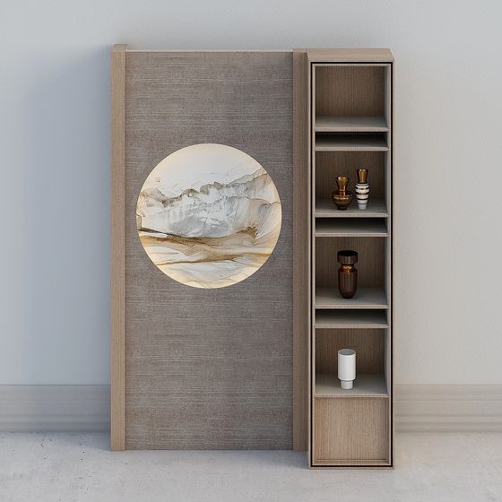 Artistic Bookshelf 3D model for Creative Projects