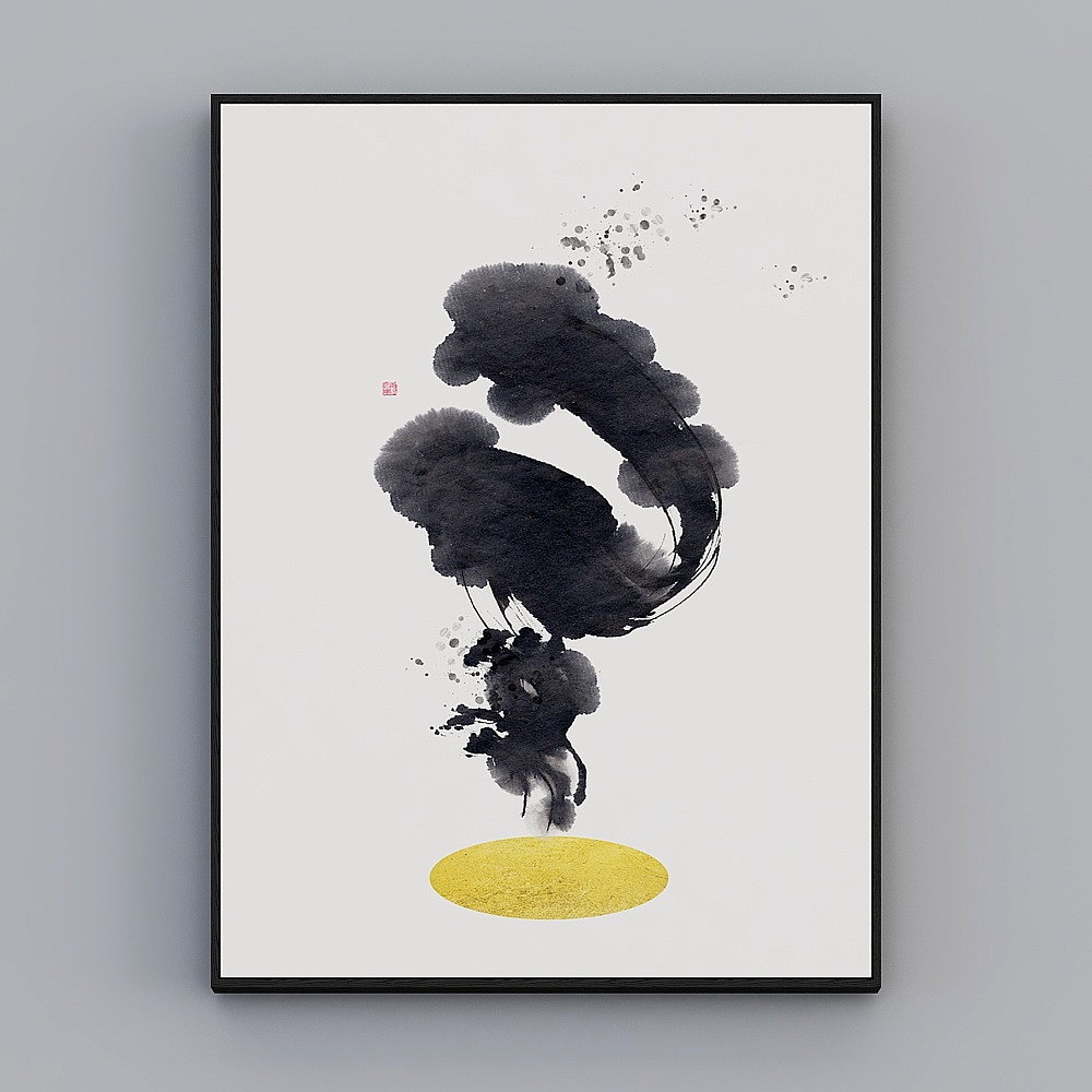 Courtesy full house with painting - modernliving room decoration painting - single-link - South smoke D