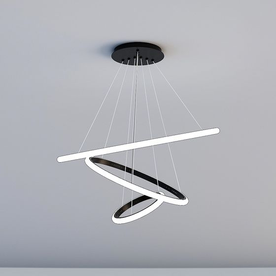 Suspended Halo Chandelier 3D model