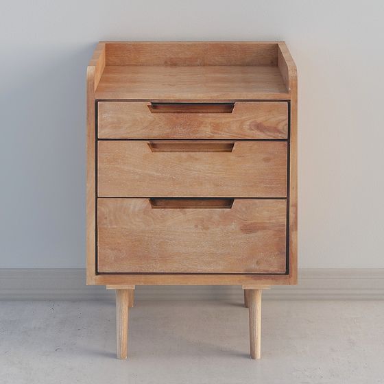 Mid-Century Modern Nightstand 3D model