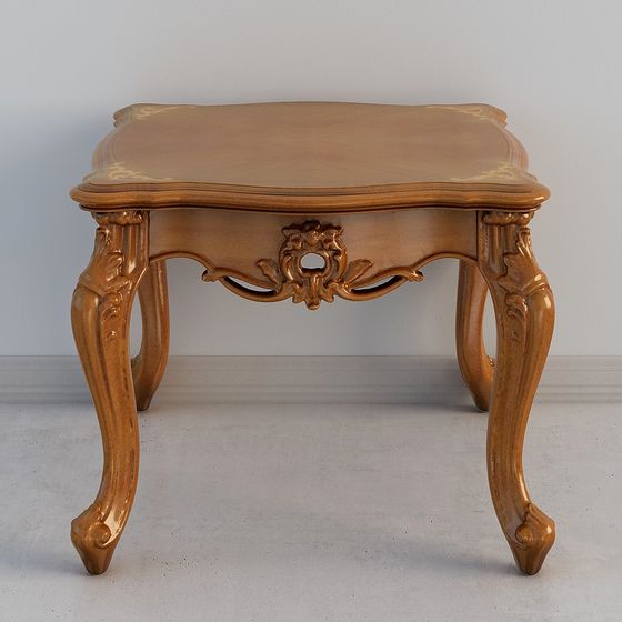 Elegant Classical 3D Model of Table and Chairs