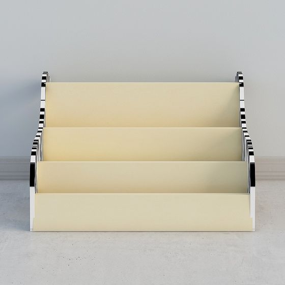 Minimalist Bookshelf 3D model for Modern Interiors