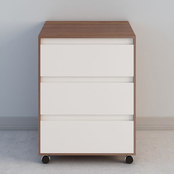 Stylish Low-Poly Storage Cabinet 3D model