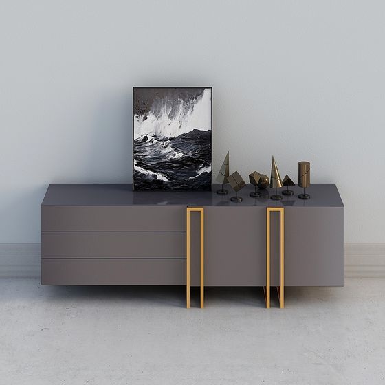 Minimalist Storage Cabinet 3D model