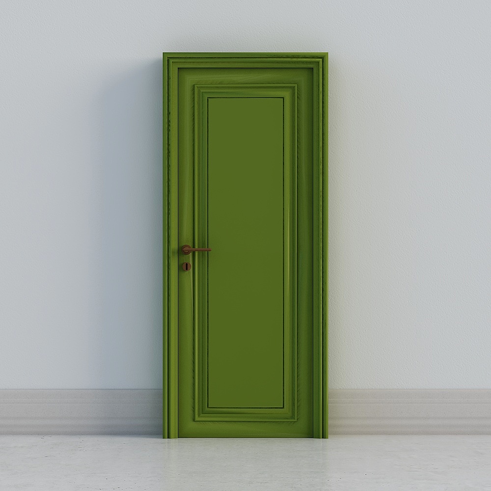 modern green door