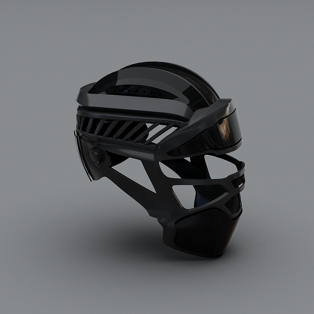 Futuristic Sci-Fi Helmet 3D model