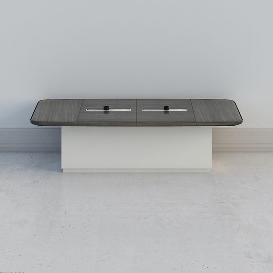Modern Minimalist Office Desk 3D model