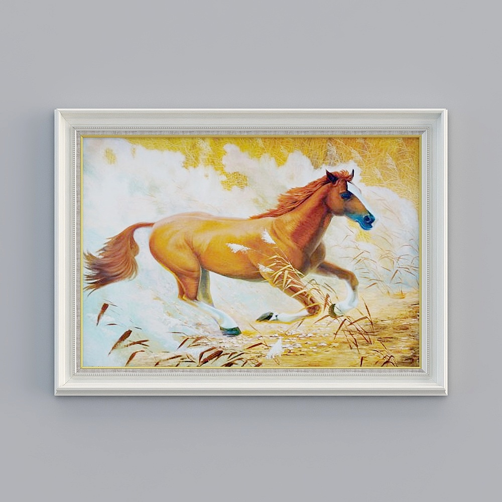 Courtesy full house with painting - European-style metaphysical decoration painting - Lococo - horse A