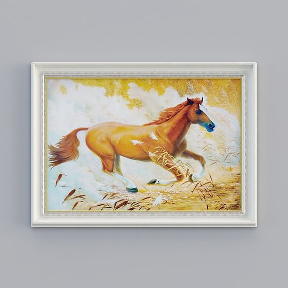 Running Horse on the Prairie 3D model