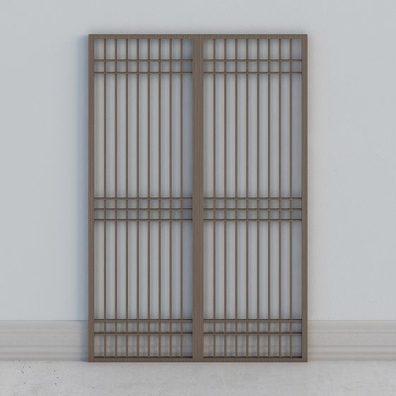 Japanese Shoji Screen Door 3D model