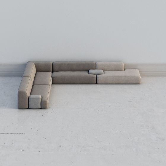 Modern Minimalist 3D Sofa Model