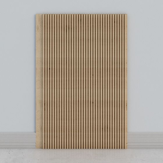 Striped Wood Panel 3D model