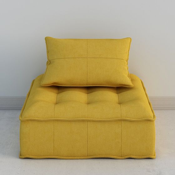 Unique Low-Polygon 3D Model Sofa Chair