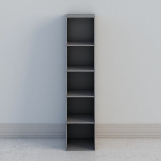 Black Shelf Cabinet 3D Model for Modern Storage Solutions