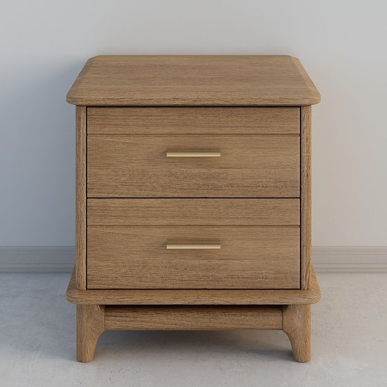 Elegant Minimalist Nightstand 3D model