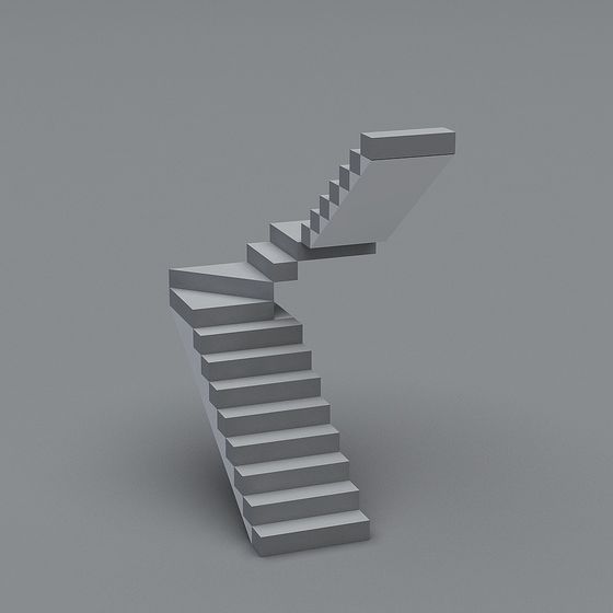 Modern Minimalist Staircase 3D model