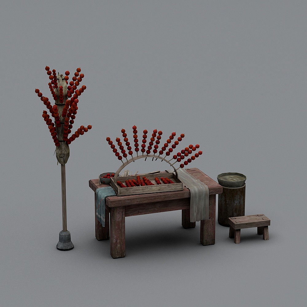 Vintage Street Stall 3D model