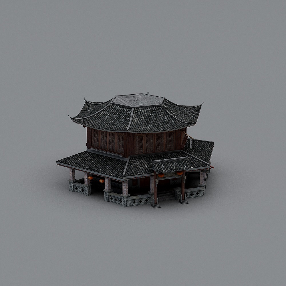 Classic Eastern Pavilion 3D model