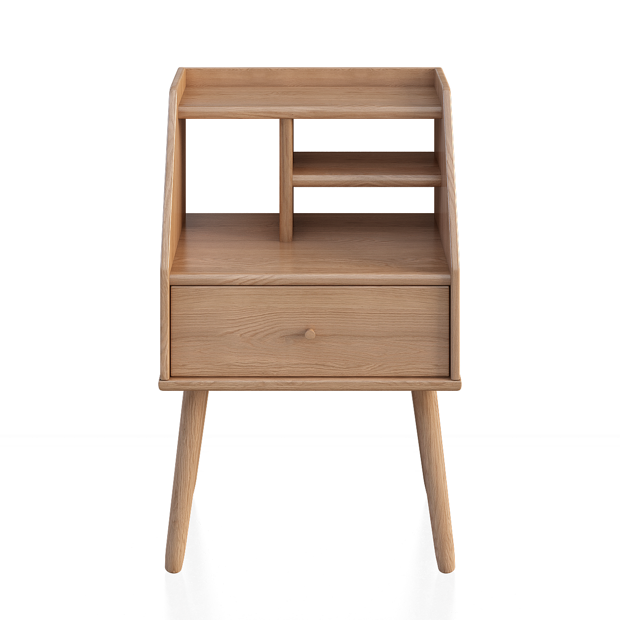 Nordic Style Nightstand 3D Model – Scandinavian Wood Design