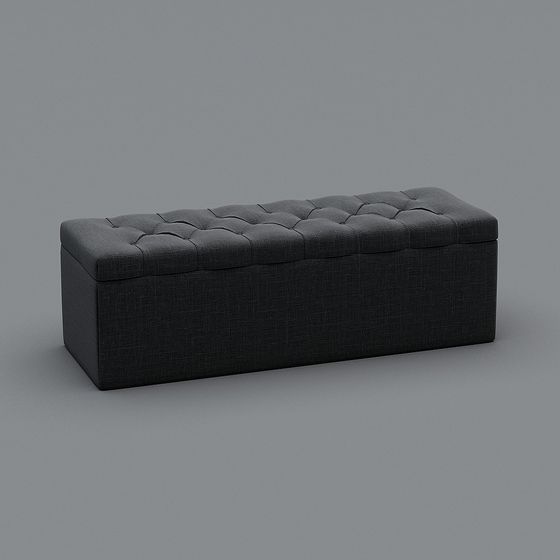 Elegant Minimalist Storage Bench 3D model