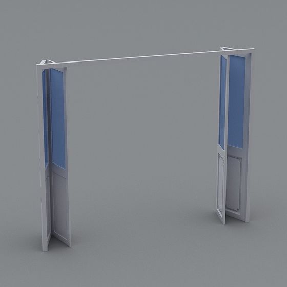 Stylish Low-Poly 3D Door Frame Model