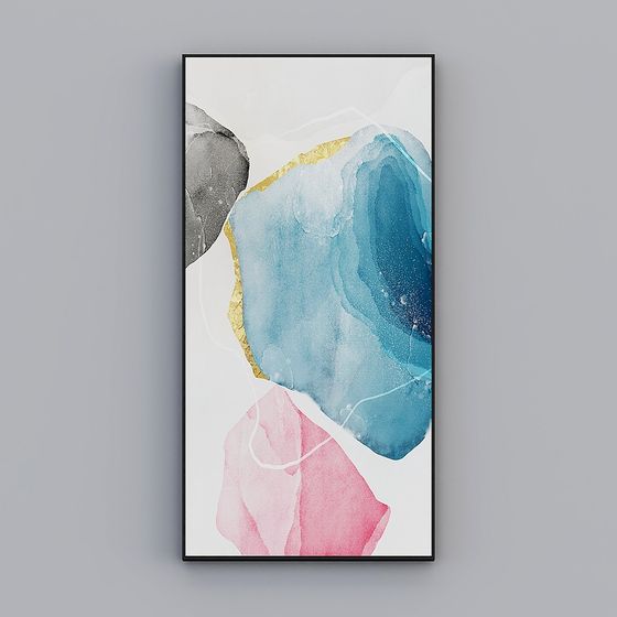 Color Symphony Abstract Artwork 3D model