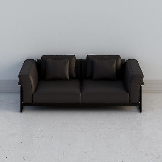 Urban Comfort Low-Poly Sofa 3D model for Modern Spaces
