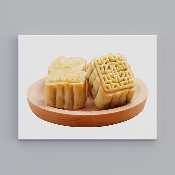 Mid-Autumn Festival Mooncake 3D model for Creative Projects
