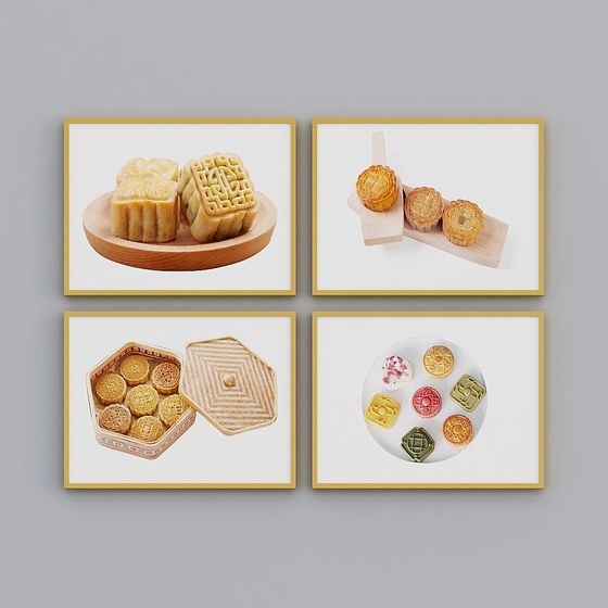 Artistic Mooncake 3D model for Mid-Autumn Festival