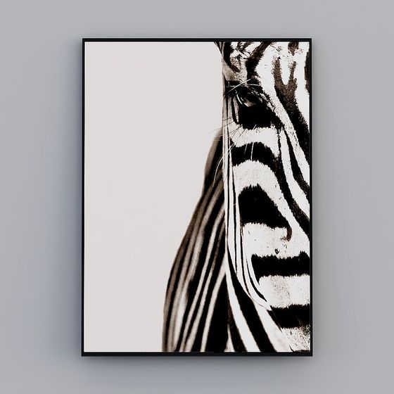 Stylish Low-Poly Zebra Profile 3D model