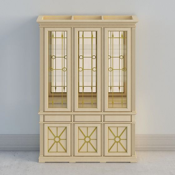 Vintage Glam Bookcase 3D model for Creative Spaces