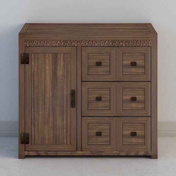 Vintage Storage Cabinet 3D model