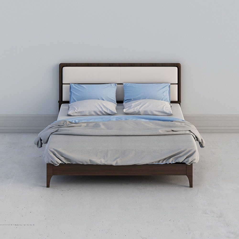 Modern Minimalist Bed Frame 3D model