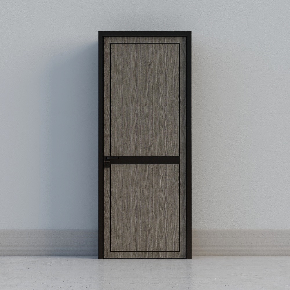 Modern solid wood push-pull door folding door 3d model ID_962393