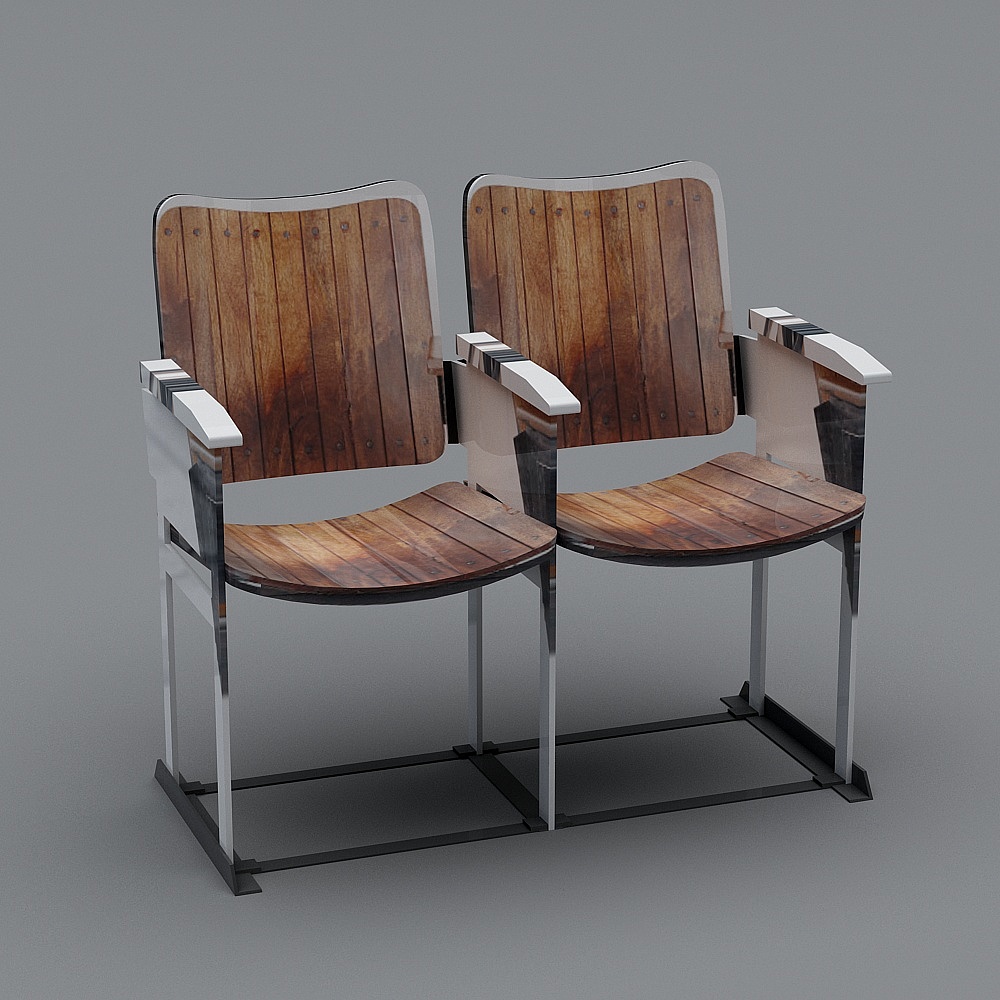 Vintage Cinema Seat 3D model