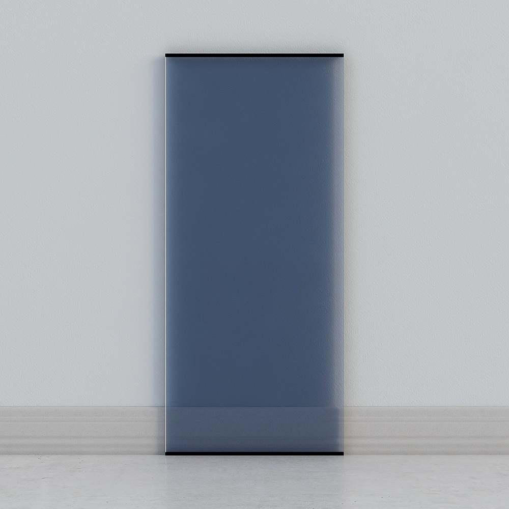 Low-Poly Glass Door 3D model