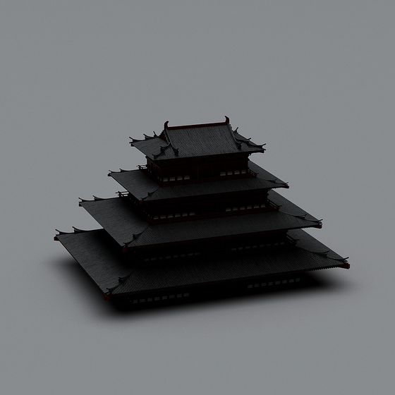 Ancient Palace Low-Poly 3D Model