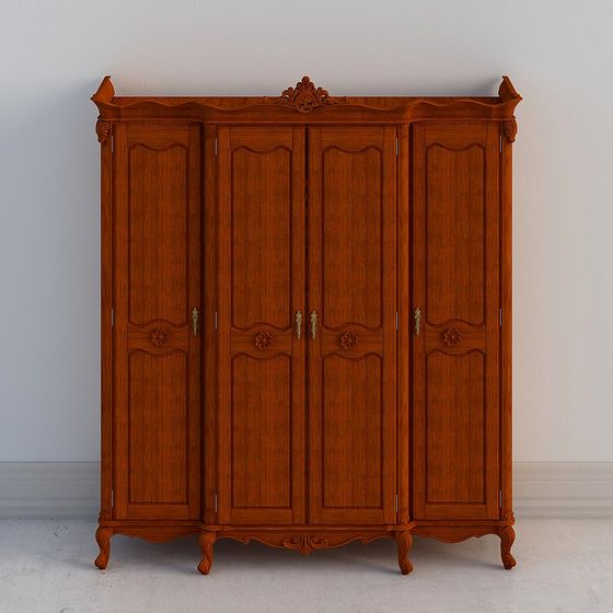 Vintage Modern Wardrobe 3D model