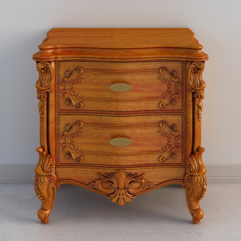 Vintage Nightstand 3D Model